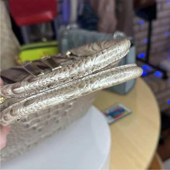 Brahmin Crocodile-Embossed Handbag - Picture 7 of 14